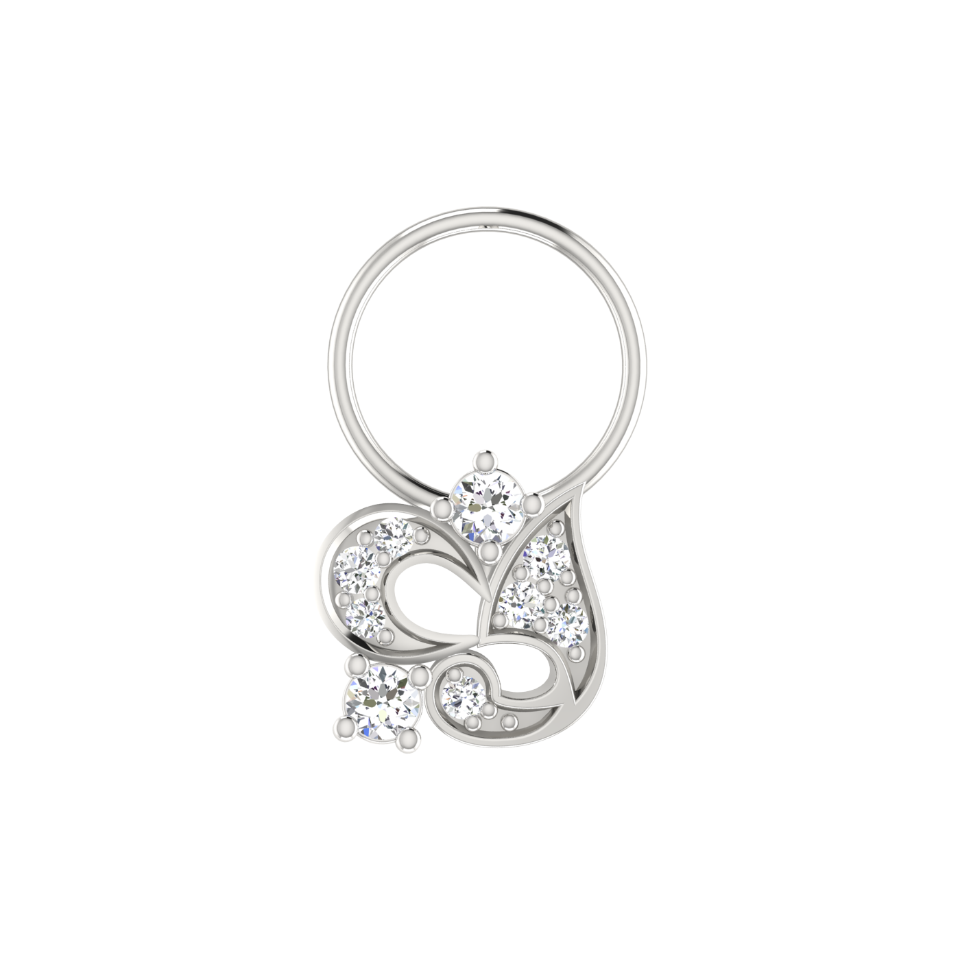 0.11 Carat Natural Diamond Nose Pin - HI Color, VS-SI Clarity.